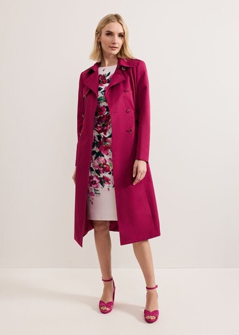 Phase Eight Cheryl Trench Coats Pink USA | 4983650-UH